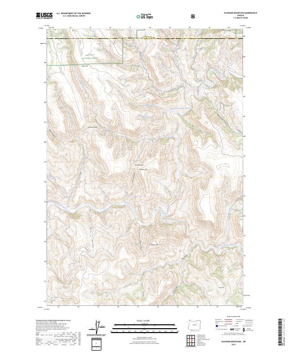 Slickear Mountain topographic map thumbnail