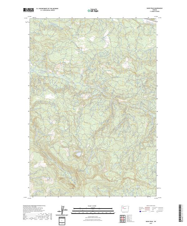 Snow Peak 2023 topographic map thumbnail