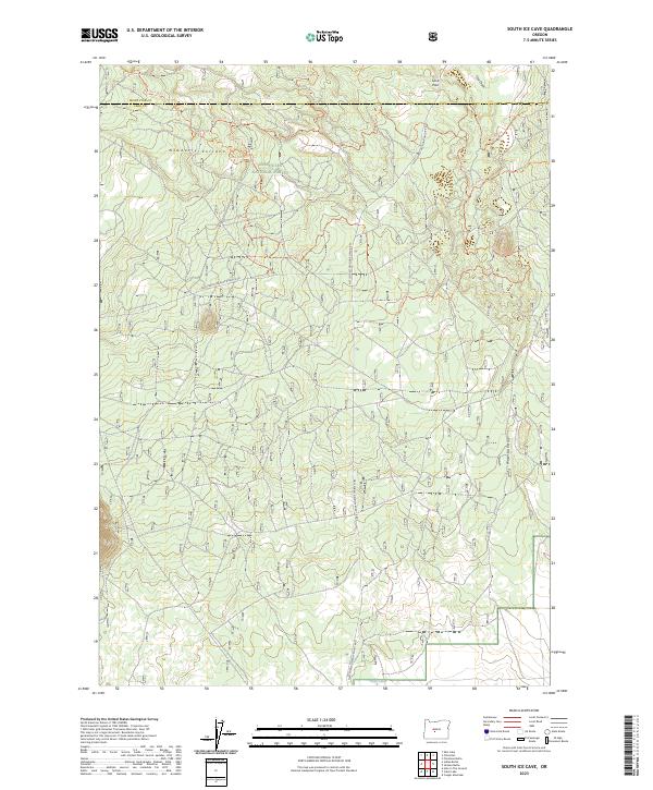 South Ice Cave 2023 topographic map thumbnail