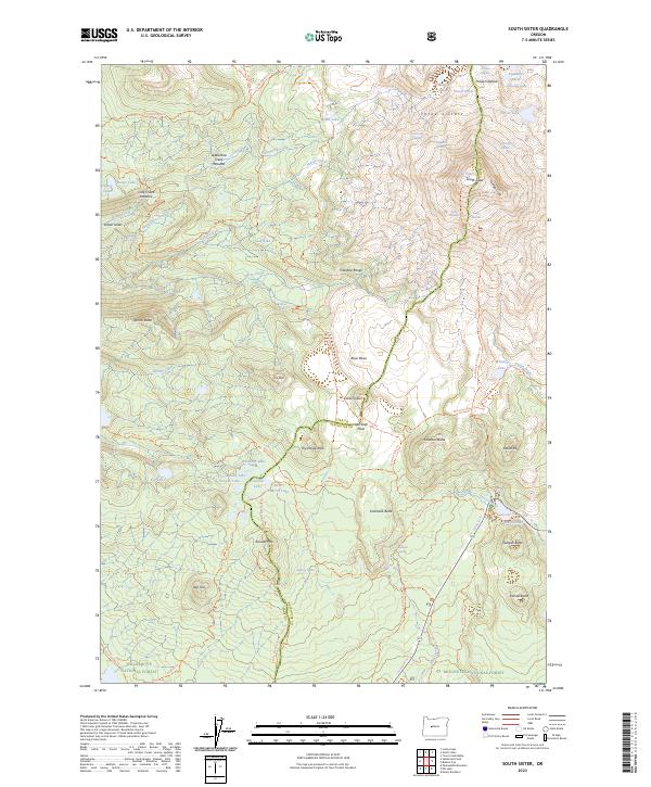 South Sister topographic map thumbnail