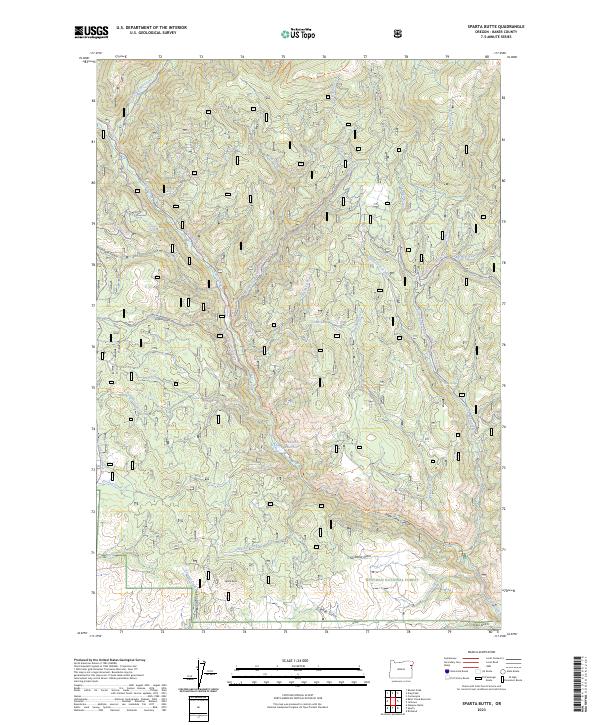 Sparta Butte 2023 topographic map thumbnail