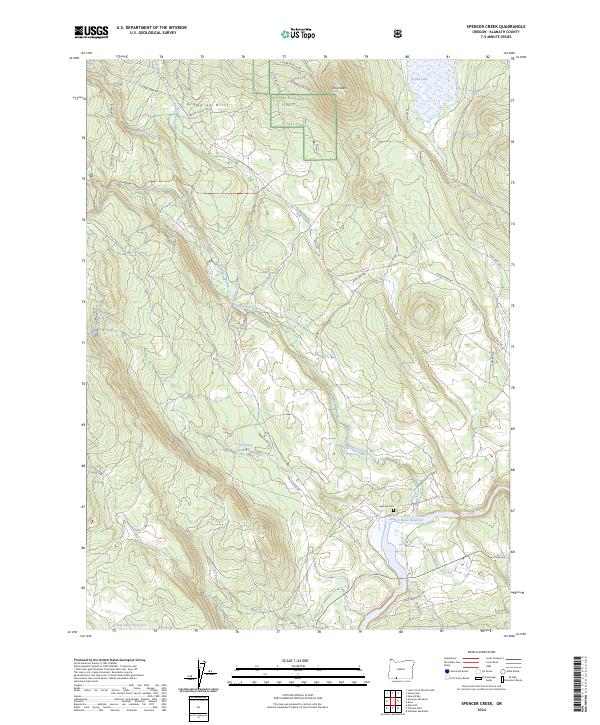 Spencer Creek 2024 topographic map thumbnail