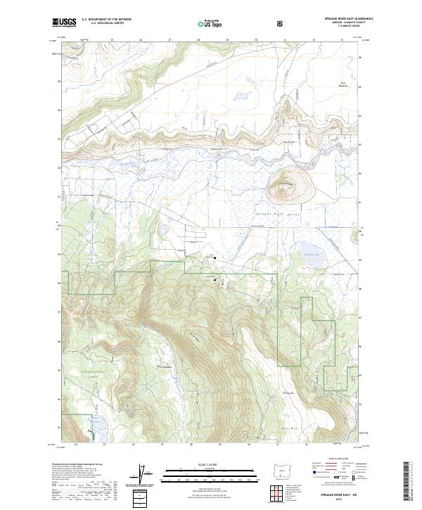 Sprague River East topographic map thumbnail