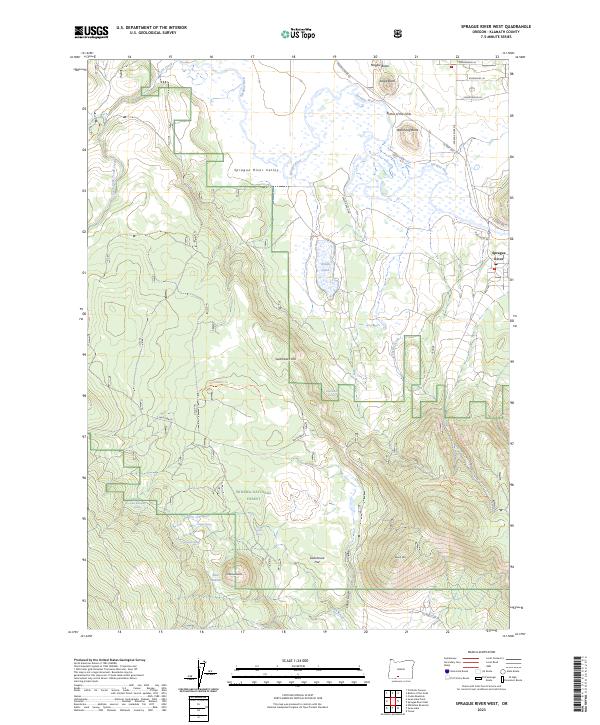Sprague River West 2023 topographic map thumbnail