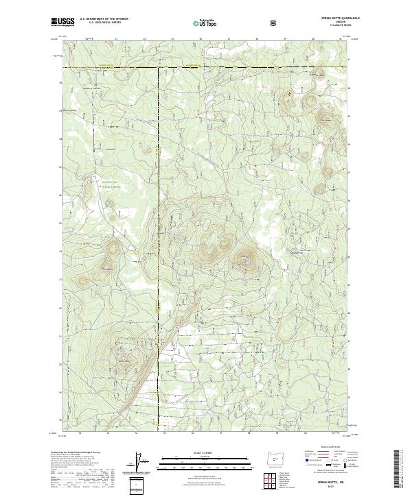 Spring Butte 2023 topographic map thumbnail
