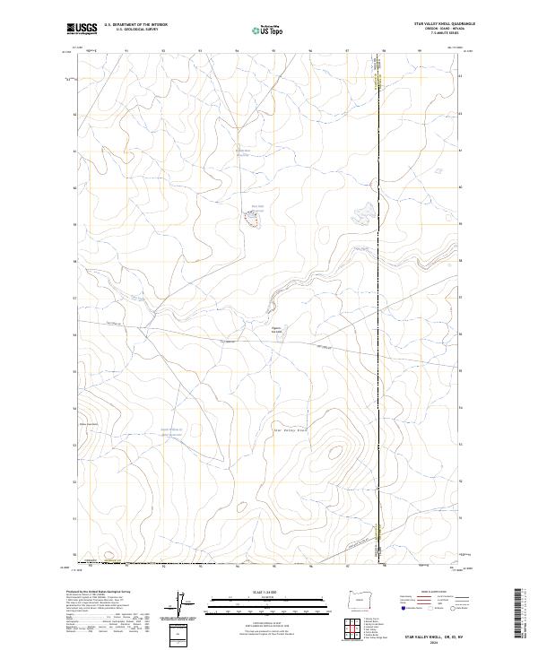 Star Valley Knoll topographic map thumbnail