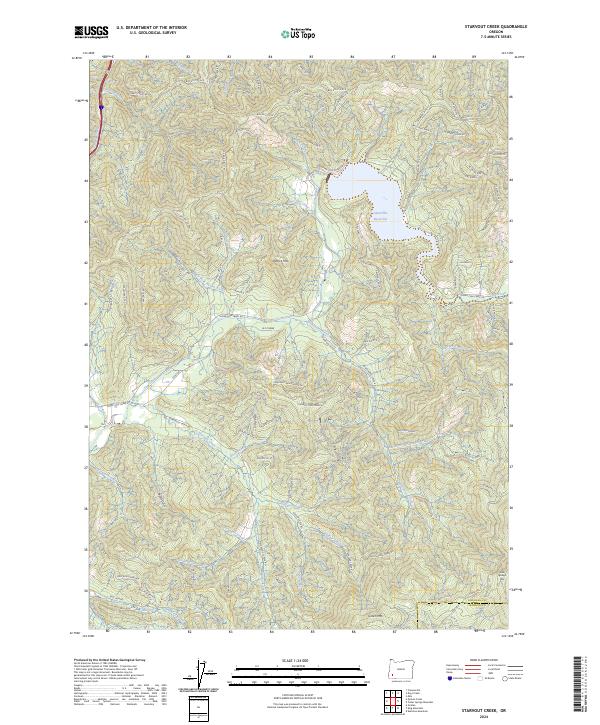 Starvout Creek topographic map thumbnail