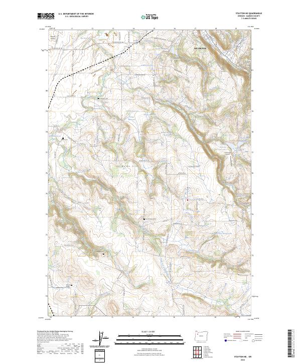 Stayton NE topographic map thumbnail