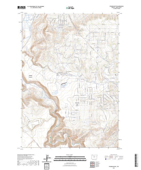 Stearns Butte topographic map thumbnail