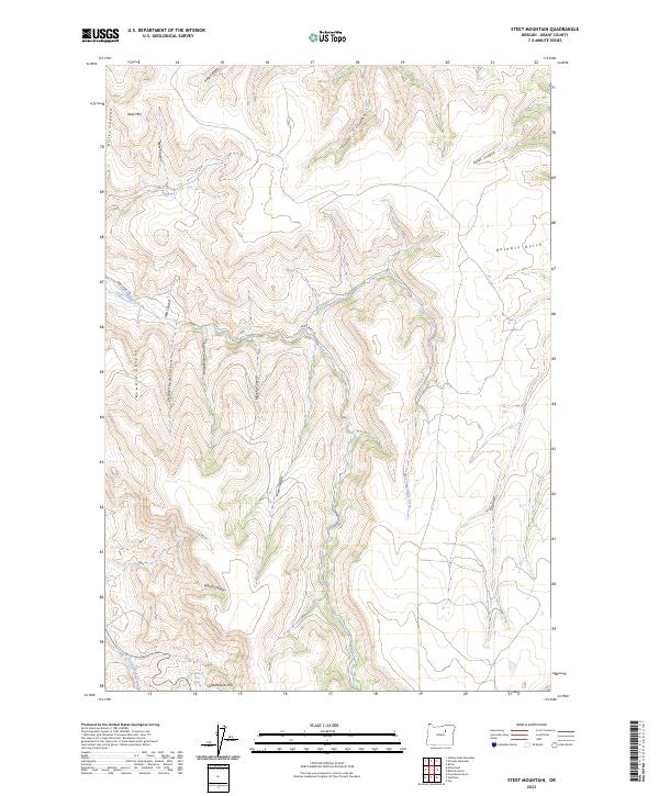 Steet Mountain 2023 topographic map thumbnail