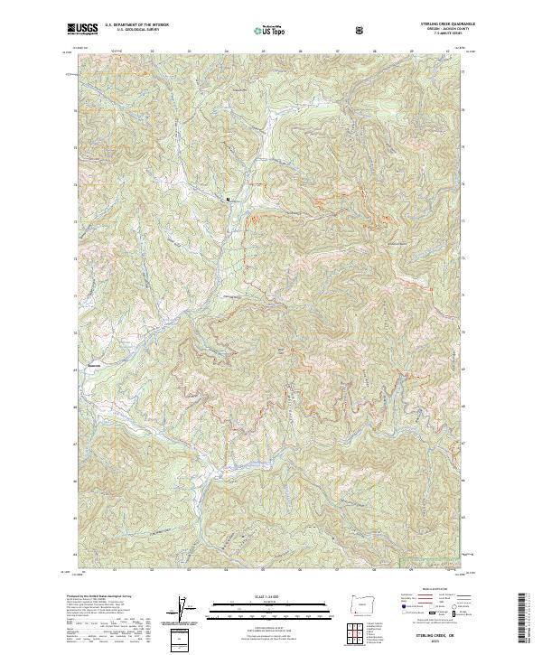 Sterling Creek topographic map thumbnail