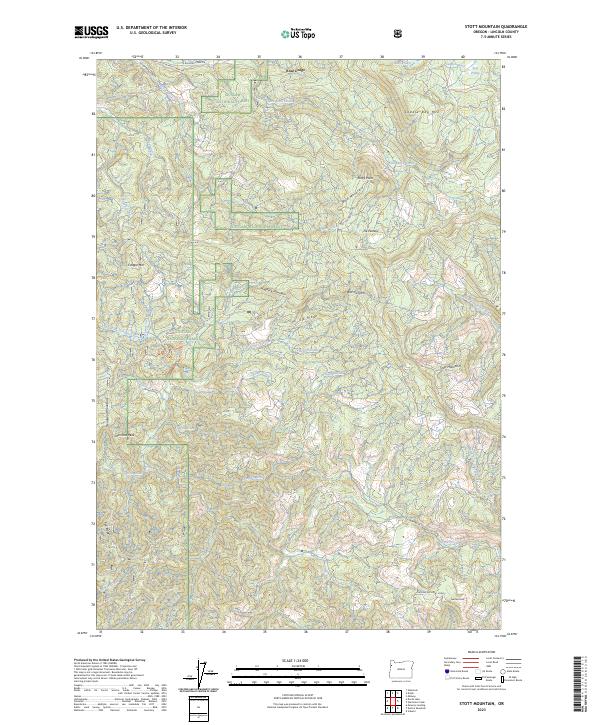 Stott Mountain 2023 topographic map thumbnail