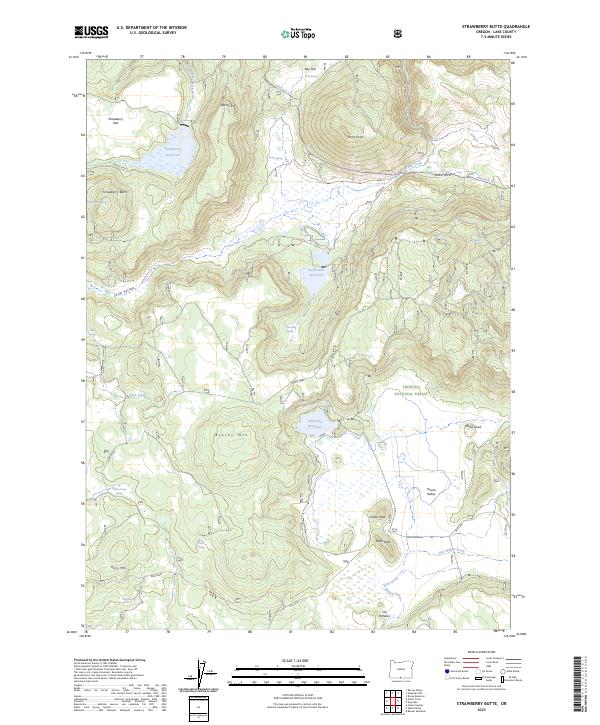 Strawberry Butte 2023 topographic map thumbnail