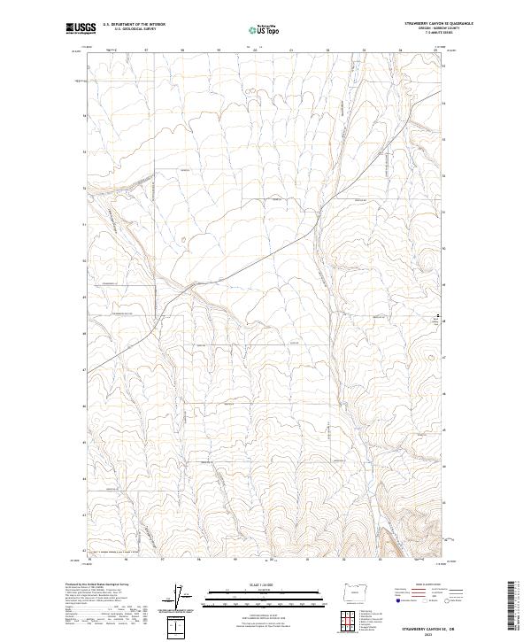 Strawberry Canyon SE 2023 topographic map thumbnail