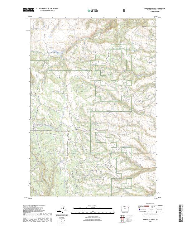 Sugarbowl Creek topographic map thumbnail