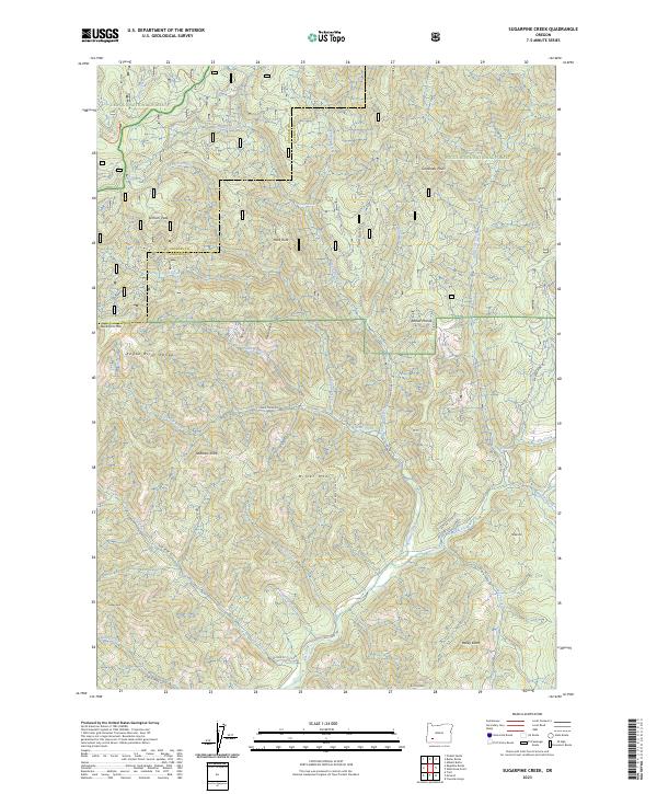 Sugarpine Creek 2023 topographic map thumbnail