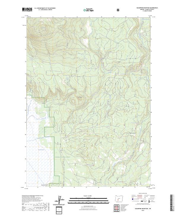 Sugarpine Mountain topographic map thumbnail