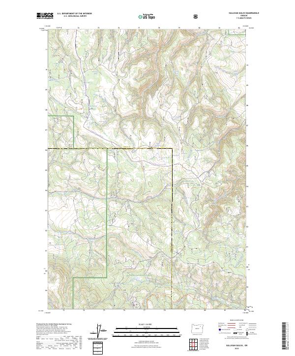 Sullivan Gulch topographic map thumbnail