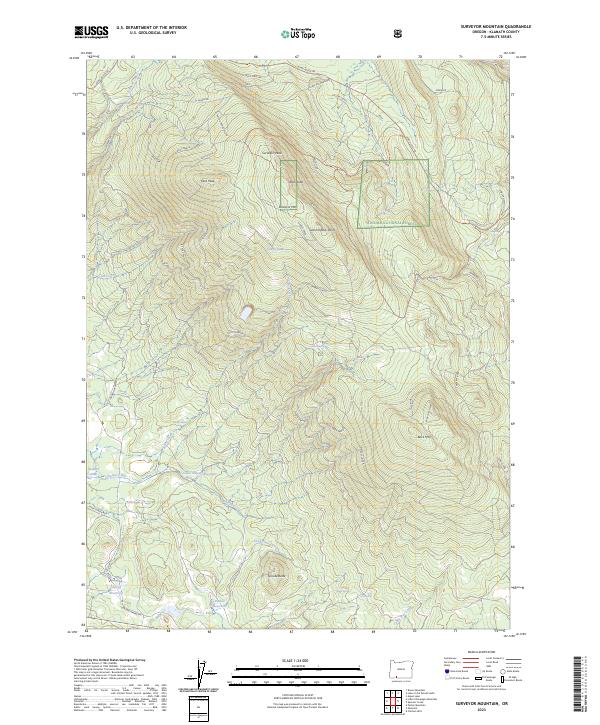 Surveyor Mountain 2023 topographic map thumbnail