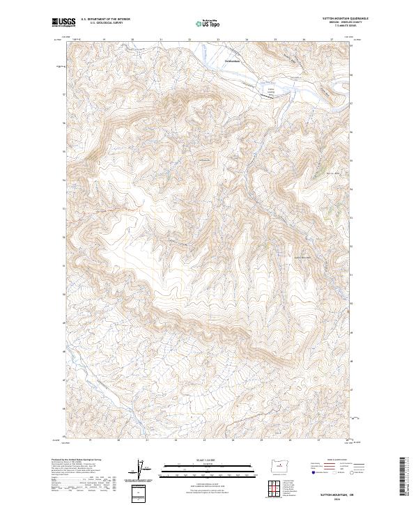 Sutton Mountain 2024 topographic map thumbnail