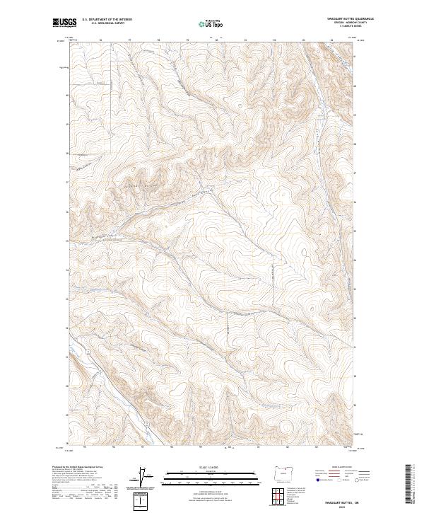Swaggart Buttes 2023 topographic map thumbnail