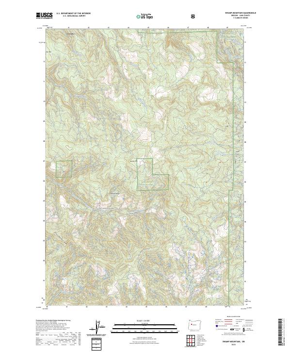 Swamp Mountain topographic map thumbnail