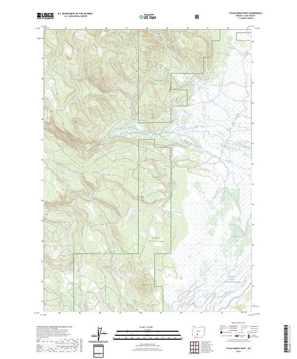 Sycan Marsh West 2024 topographic map thumbnail