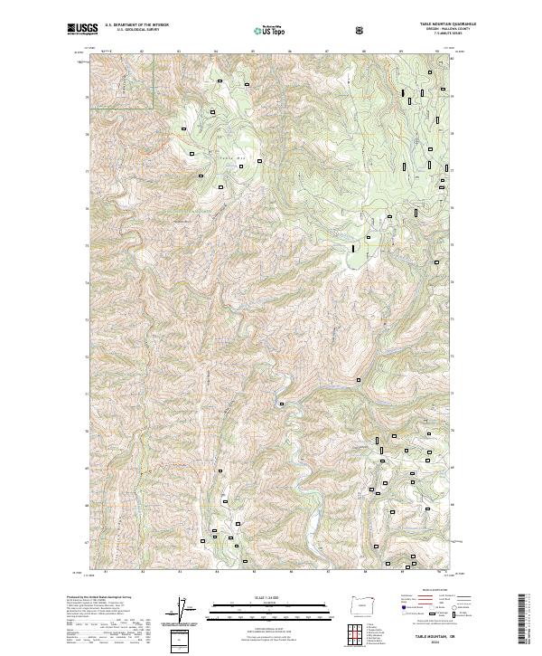 Table Mountain 2024 topographic map thumbnail