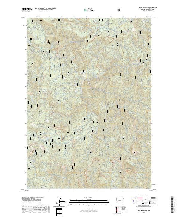 Taft Mountain 2023 topographic map thumbnail