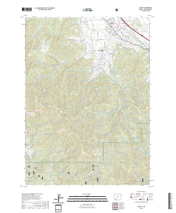 Talent 2023 topographic map thumbnail