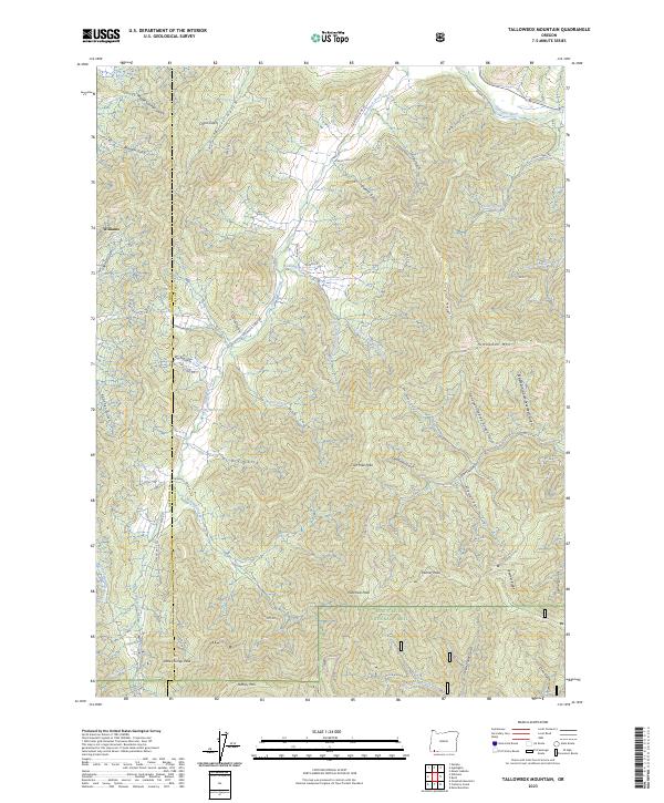 Tallowbox Mountain 2023 topographic map thumbnail