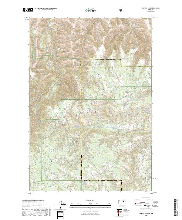 Tamarack Gulch 2023 topographic map thumbnail