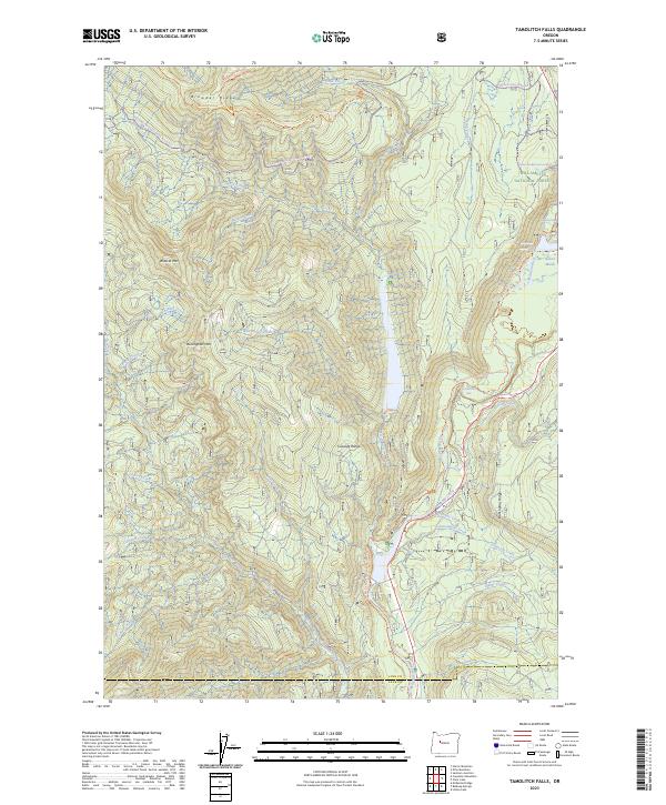 Tamolitch Falls topographic map thumbnail