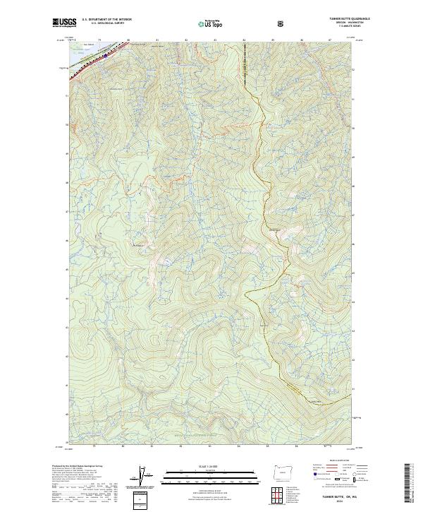 Tanner Butte 2024 topographic map thumbnail
