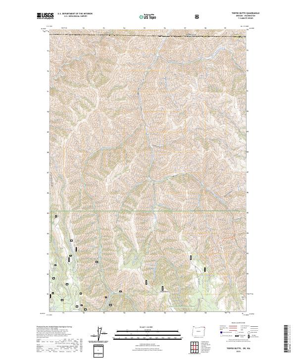 Teepee Butte 2023 topographic map thumbnail