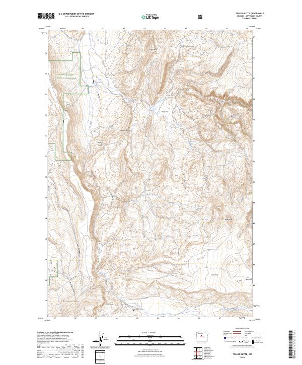 Teller Butte 2024 topographic map thumbnail