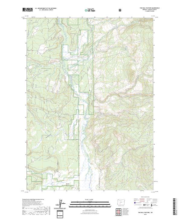 The Bull Pasture topographic map thumbnail