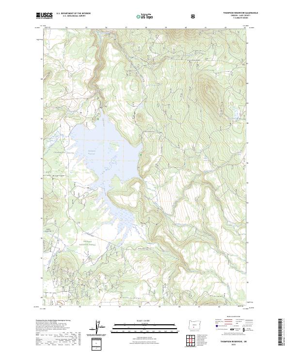 Thompson Reservoir 2023 topographic map thumbnail