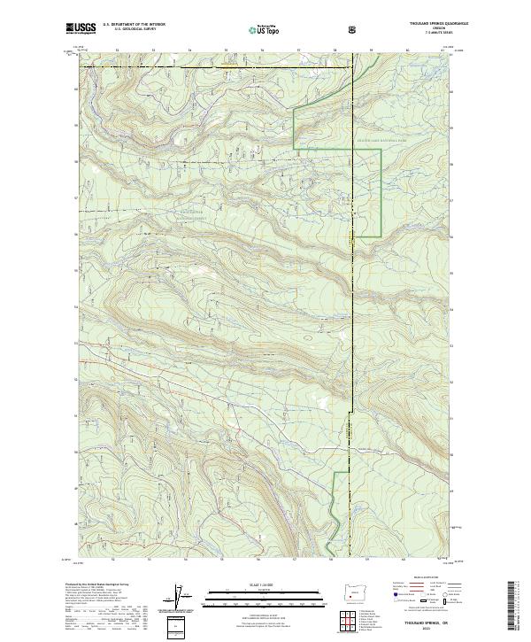 Thousand Springs 2023 topographic map thumbnail