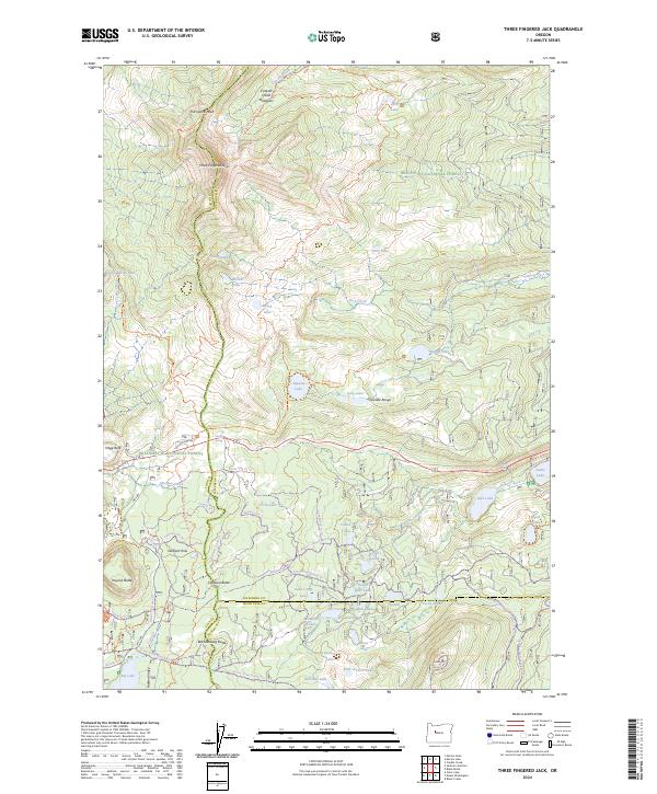 Three Fingered Jack 2024 topographic map thumbnail