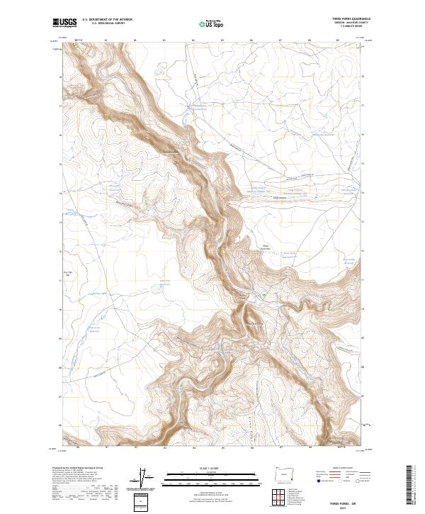 Three Forks 2023 topographic map thumbnail