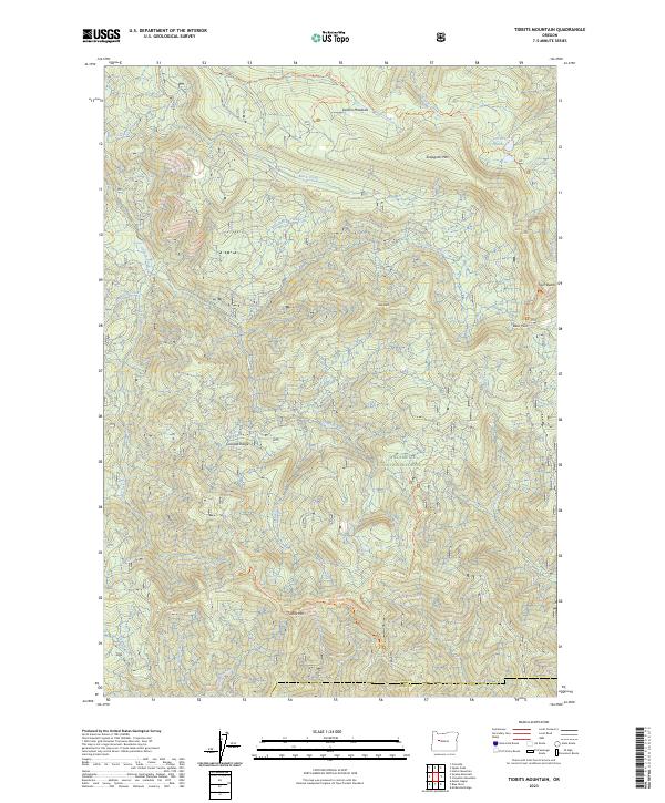 Tidbits Mountain 2023 topographic map thumbnail