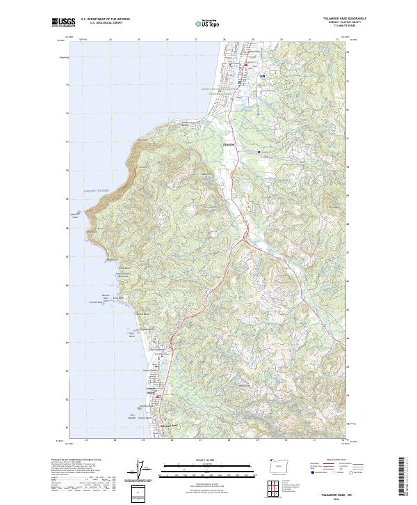Tillamook Head 2024 topographic map thumbnail