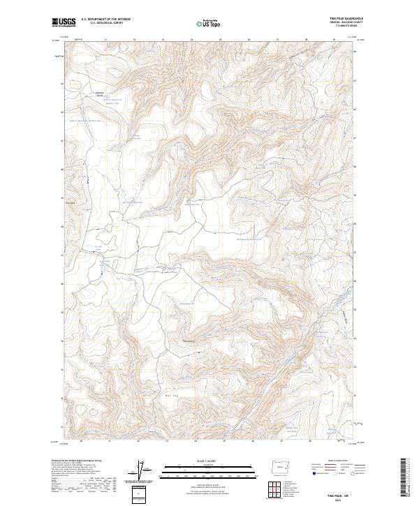 Tims Peak topographic map thumbnail