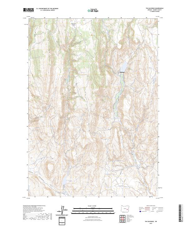 Tin Can Ridge topographic map thumbnail