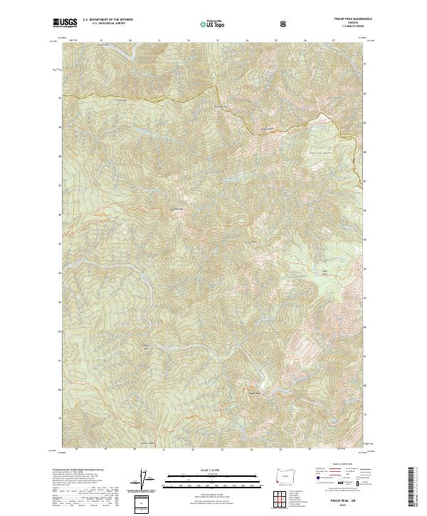 Tincup Peak topographic map thumbnail