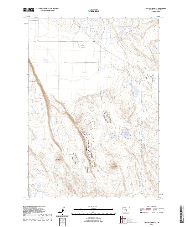 Tired Horse Butte topographic map thumbnail