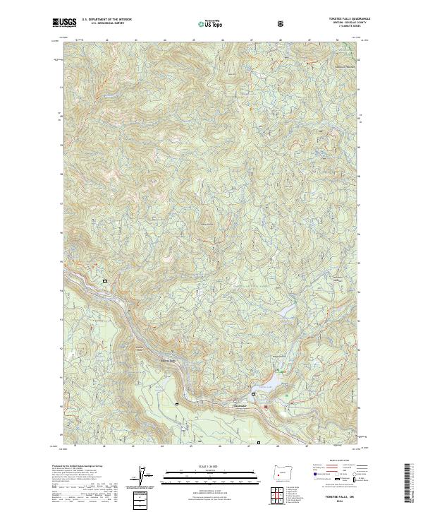 Toketee Falls 2024 topographic map thumbnail