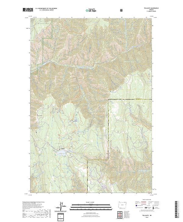 Tollgate 2024 topographic map thumbnail