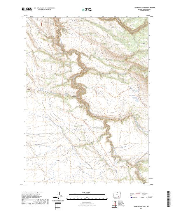 Tombstone Canyon 2024 topographic map thumbnail